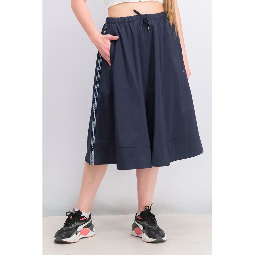 Adidas Women’s A-Line Drawstring Skirt Navy Blue Legend Ink Size L/US 10 BR9436